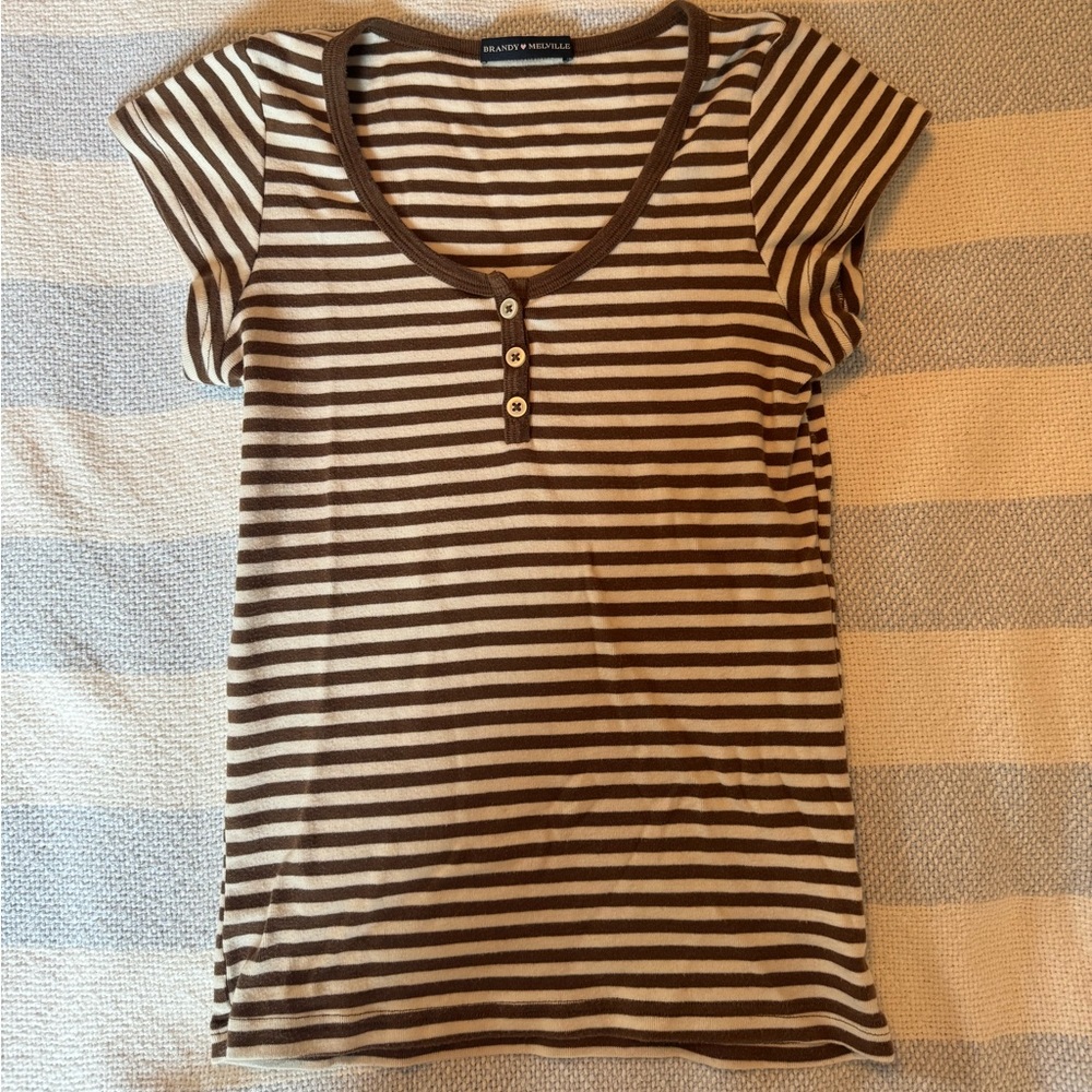 Brandy Melville Striped Short Sleeve